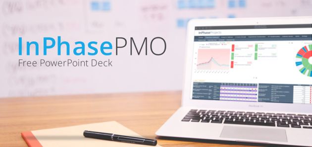 Laptop with the InPhase PMO dashboard displayed