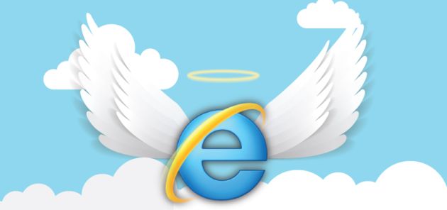 internet explorer logo going to heaven