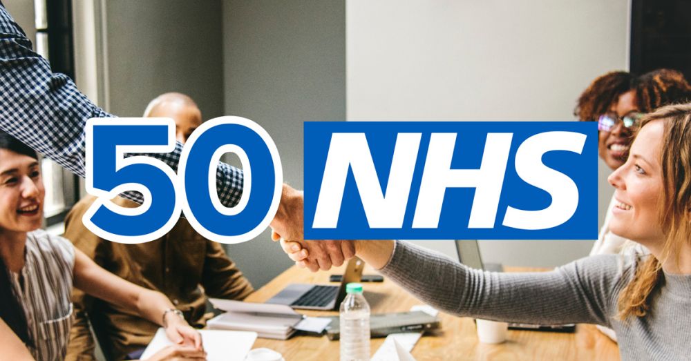 50th NHS Trust Adopts InPhase people shaking hands